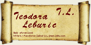 Teodora Leburić vizit kartica